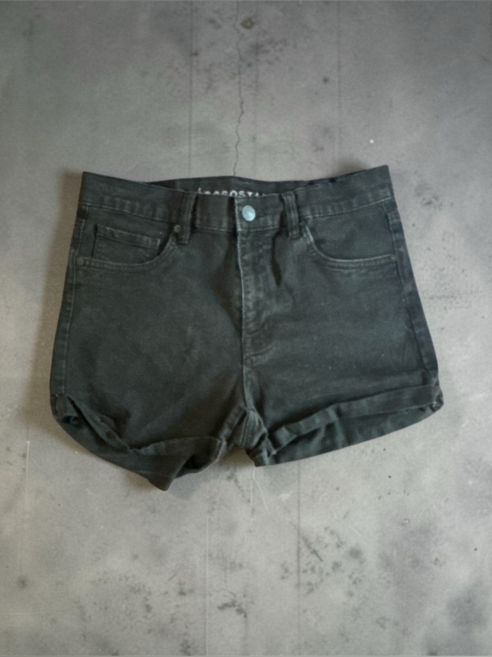 Aeropostale Black High-Rise Denim Shorts